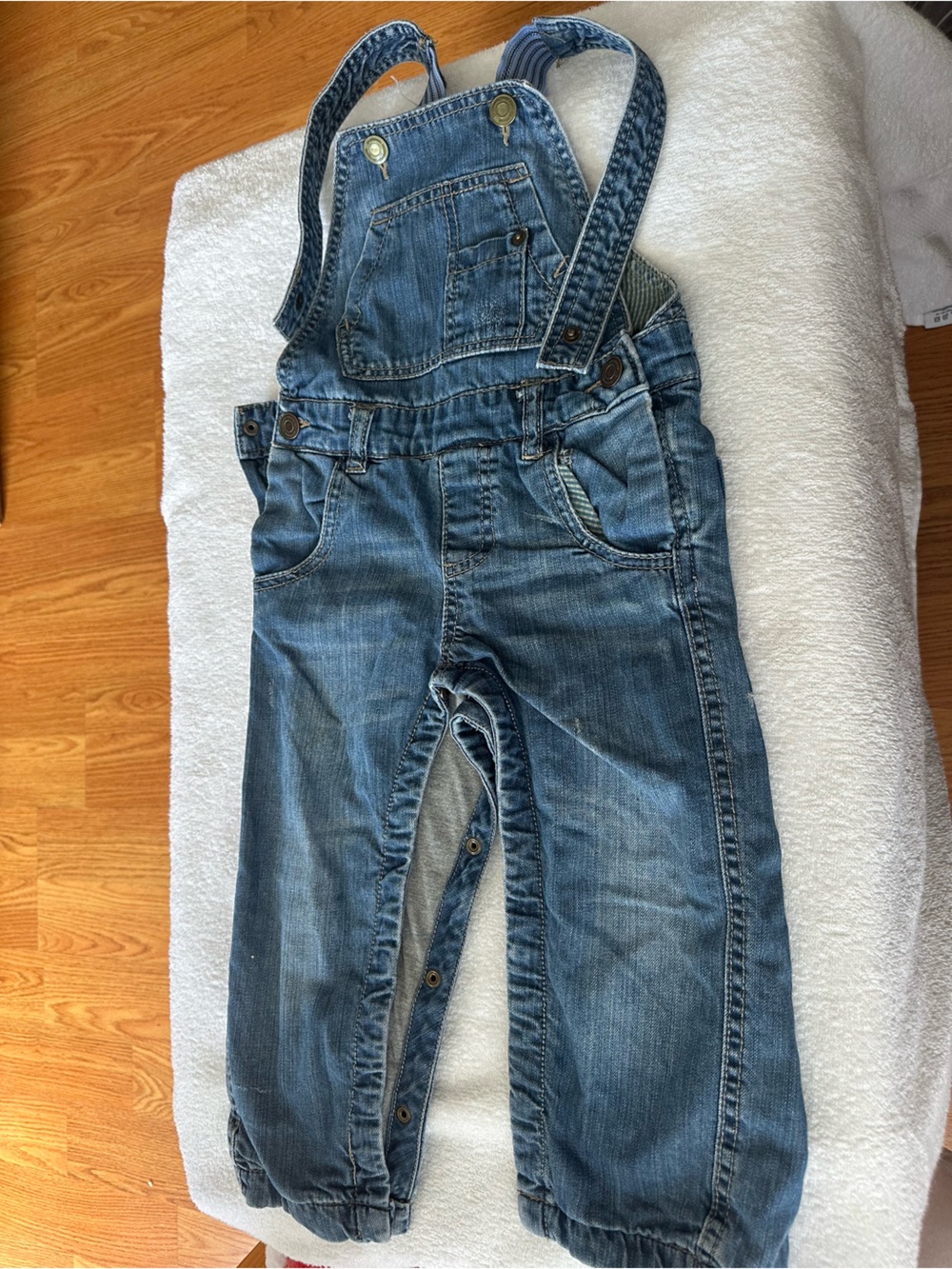 Zara Kids Blue Denim Overalls with Adjustable Straps
